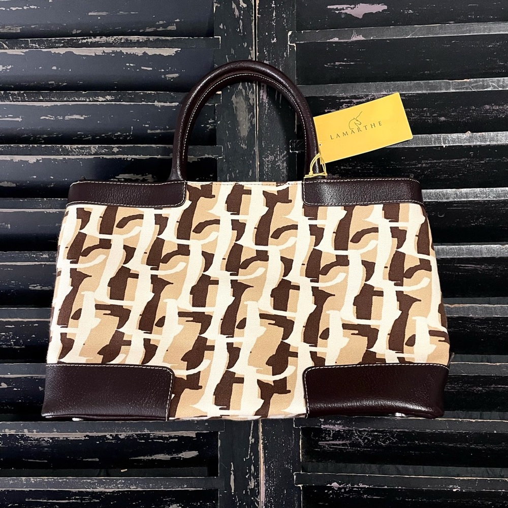 LAMARTHE Eternity Logo Cabas Zippered Tote Bag